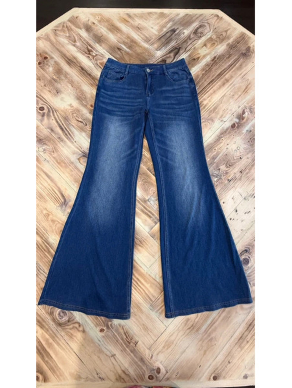 Halara Flex Low Rise Flare Washed Casual Jeans with Pockets S 1048